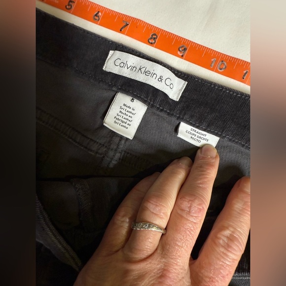 CALVIN KLEIN JEANS  Gray corduroy straight leg pants size 8 - Picture 11 of 15